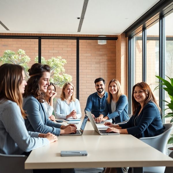 Canberrahub team at work in a bright Newcastle office